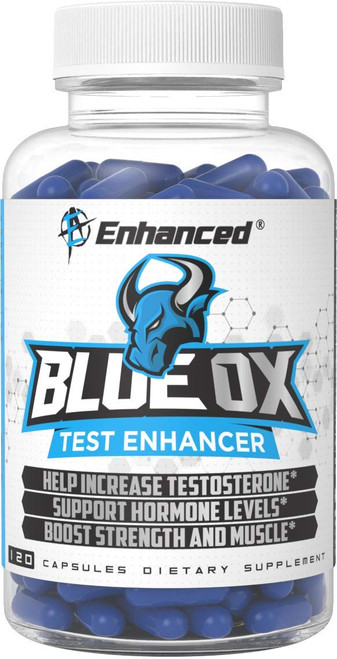 Enhanced Labs - Blue Ox Testosterone Booster- Natural Testosterone Supplement for Increased Strength & Testosterone for Men (120 Capsules) Enhanced Labs - Blue Ox Testosterone Booster- Natural Testosterone Supplement for Increased Strength & Testosterone for Men (120 Capsules)
