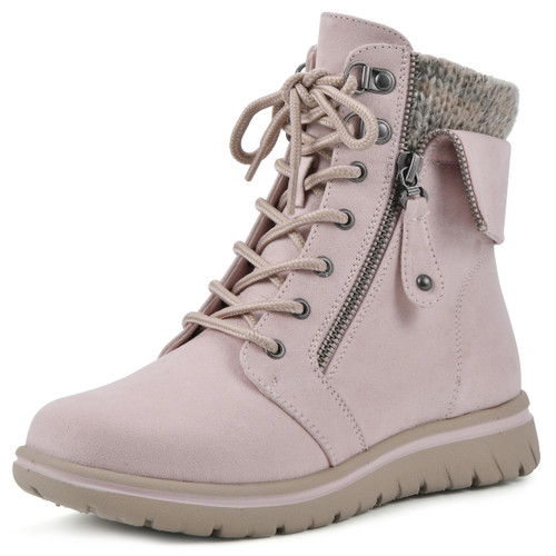 CLIFFS BY WHITE MOUNTAIN Women's Shoes Hope City Hiker Boot, Pale Pink/Fabric/Sweater, 7.5 W