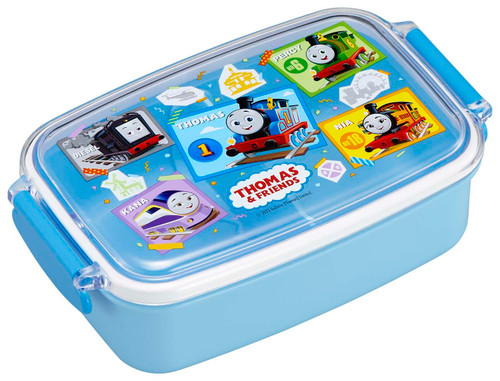 OSK PL-1R Thomas & Friends Lunch Box, Blue, Dishwasher Safe, Microwave Safe, Includes Dividers