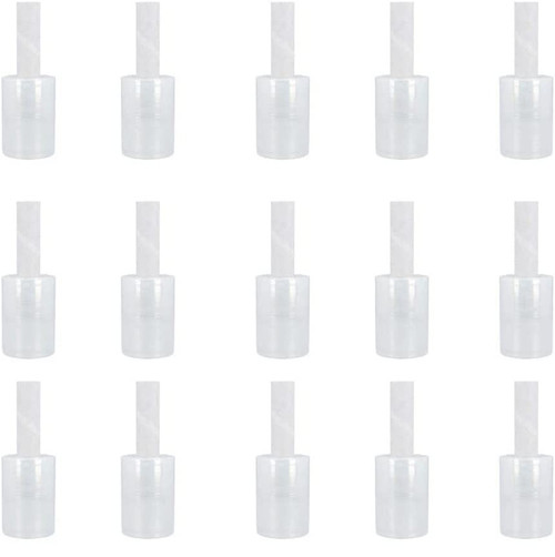 PSBM Mini Stretch Wrap with Extended Core Handle, 15 Pack, 5 Inch x 1000 Feet, 45 Gauge, Clear Plastic Cling, Hand Shrink Film Roll for Pallet Moving Packing