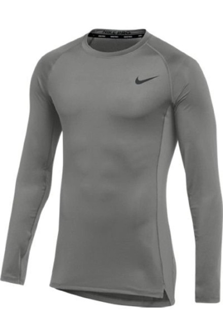 Nike Mens Pro Fitted Long Sleeve Training Tee (Medium Grey)