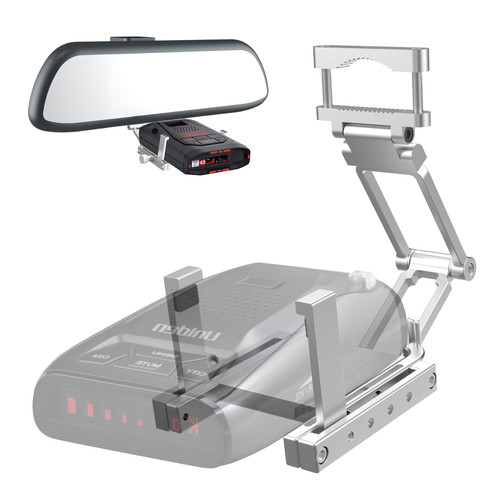 Radar Detector Mount,Aluminum Radar Mounting Base,Mirror Mount Radar Detector Bracket,For Uniden,Cobra,Escort,Valentine V1,Beltronics, Whistler,Rocky Mountain Phantom-T etc Radar Detectors (silvery)
