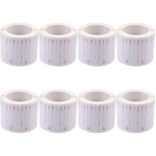 STOBOK 8 Rolls Sticker Food Storage Containers Labels Kitchen Freezer Label Food Date Labels Fridge Food Labels Refrigerator Containers Removable Food Labels Printable Pantry Canning Jar