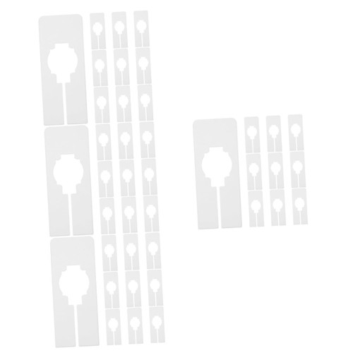 Holibanna 120 Pcs Size Separator Tab Dividers Separator for Clothes Wardrobe Accessory Clothes Size Dividers Wardrobe Clothes Dividers Closet Divider Plastic Organizer Blank White