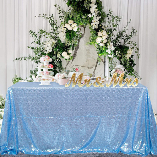 ShiDianYi Rectangular Tablecloth Baby Blue 90x132-Inch Sequin Tablecloth Sequin Overlay Tablecloth Light Blue Fabric Tablecloth Glitter Table Linen Cover for Prom Birthday Wedding Reception Decoration ShiDianYi Rectangular Tablecloth Baby Blue 90x132-Inch Sequin Tablecloth Sequin Overlay Tablecloth Light Blue Fabric Tablecloth Glitter Table Linen Cover for Prom Birthday Wedding Reception Decoration