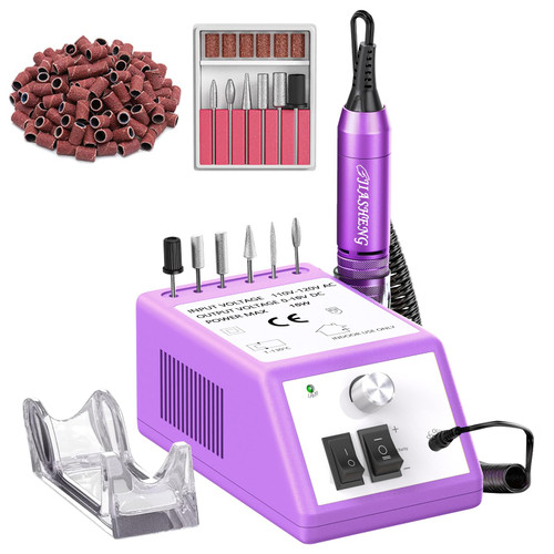 JIASHENG Professional Nail Drill, 30000rpm Electric Nail Drill Machine, Electric Nail File Drills for Acrylic Nails Kit Gel Nails Manicure Pedicure Tools, Purple JIASHENG Professional Nail Drill, 30000rpm Electric Nail Drill Machine, Electric Nail File Drills for Acrylic Nails Kit Gel Nails Manicure Pedicure Tools, Purple