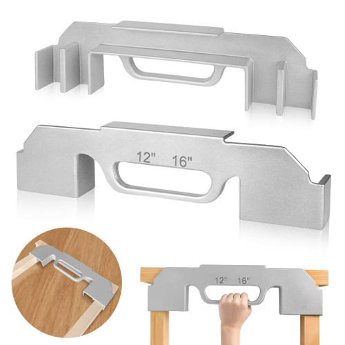 3 In 1 Framing Tools - 12"/14"/16" Framing Tool On-Center Framing Stud Layout Tool 100% Cast Aluminum Precision Framing Measurement Tools Framing Tools For Frame Walls Floors Roofs