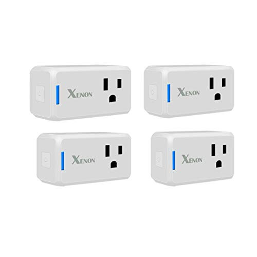 Xenon PW702U WiFi Smart Plug, Wireless Mini Outlet, No Hub Required, Timer Plug, Remote Control Your Devices from Anywhere, Compatible With Alexa,(4-pack)