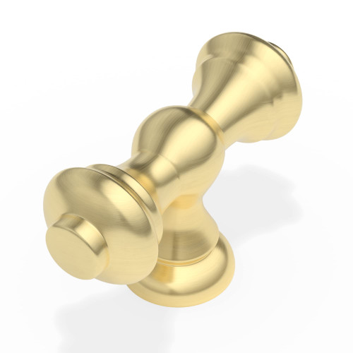 OYX 6Pack Brushed Gold Cabinet Knobs, Brass Knobs for Kitchen Drawers Solid Zinc Alloy Drawer Knobs Gold Kitchen Cabinet Knobs and Drawer Pulls Gold Dresser Knobs 2.1" Overall Length Knobs