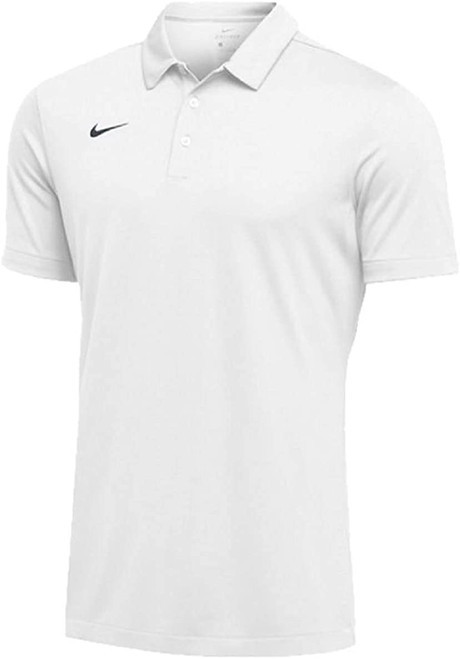 Nike Mens Dri-FIT Short Sleeve Polo Shirt (Medium, White)