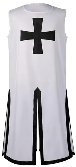 Medieval cotton blend tunic Knight Templar cross tunic Dual color medieval tunic Templar cross clothing Medieval knight costume Cotton blend Templar tunic (M)