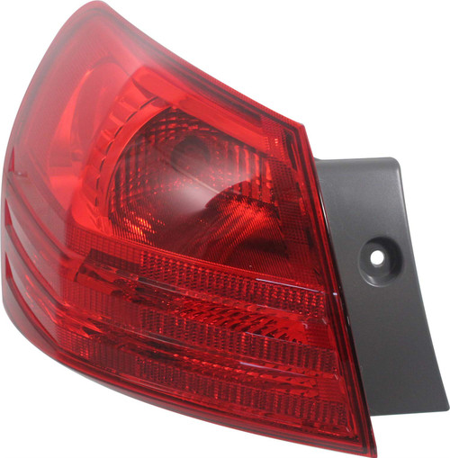 Evan Fischer Driver Side Outer Tail Light Assembly Compatible With 2008-2013 Nissan Rogue, 2014-2015 Rogue Select With Bulb