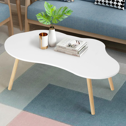 Small Coffee Table, Cloud Shape Modern Minimalist Display Coffee Tables, Mid Century Living Room Center Nesting End Furniture for Sofa Bedside Bedroom Ofiice