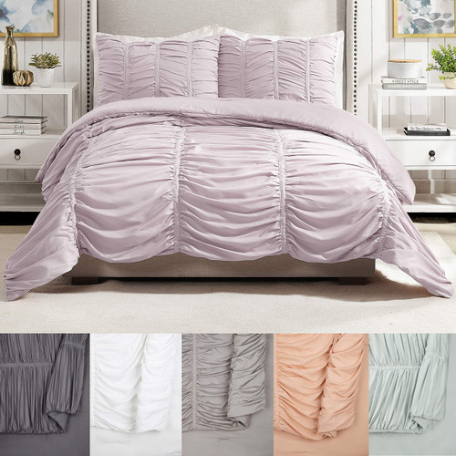 MODERN HEIRLOOM Emily Texture (Purple) 2-Piece Comforter Set - Twin/Twin XL