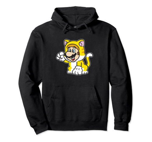 Super Mario 3D World Bowser's Fury Cat Mario Transparent Pullover Hoodie