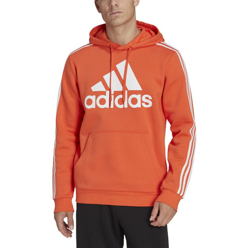 adidas Big & Tall Essentials Fleece 3-Stripes Hoodie Semi Impact Orange/White 3XL Tall adidas Big & Tall Essentials Fleece 3-Stripes Hoodie Semi Impact Orange/White 3XL Tall