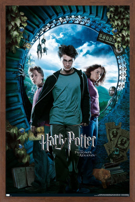 Trends International Harry Potter and the Prisoner of Azkaban - Sky One Sheet Wall Poster, 14.72" x 22.37", Mahogany Framed Version