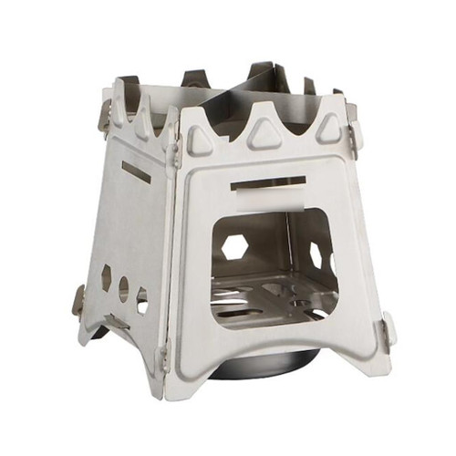 Camping Wood Burning Stove, Folding Backpacking Stove, Stainless Steel Campfire Stove, Outdoor Cooking Lightweight Stove For Picnic Hiking Barbecue Camping Wood Burning Stove, Folding Backpacking Stove, Stainless Steel Campfire Stove, Outdoor Cooking Lightweight Stove For Picnic Hiking Barbecue