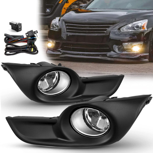 ENERBITIOUS Fog Lights Lamps Replacement for 2013-2015 Nissan Altima Sedan Fog Light Assembly Compatible with H11 12V 55W Bulbs, Switch and Wiring Kit