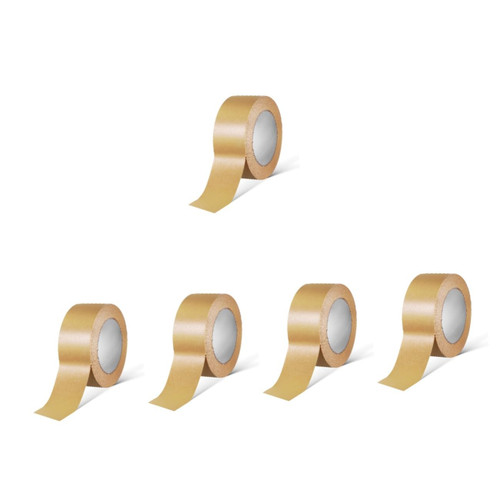 Uonlytech 5 Rolls Kraft Paper Tape Paper Packing Tape Brown Shipping Tape Wide Tape Carton Sealing Tape Packing Tape Paper Brown Kraft Tape Packing Paper for Shipping Framed Heavy