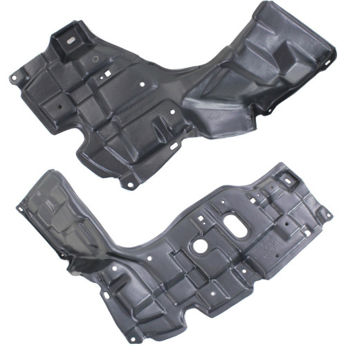 Evan-Fischer Engine Splash Shield Set of 2 compatible with 2013-2014 Scion xD Under Cover Right and Left Side Hatchback