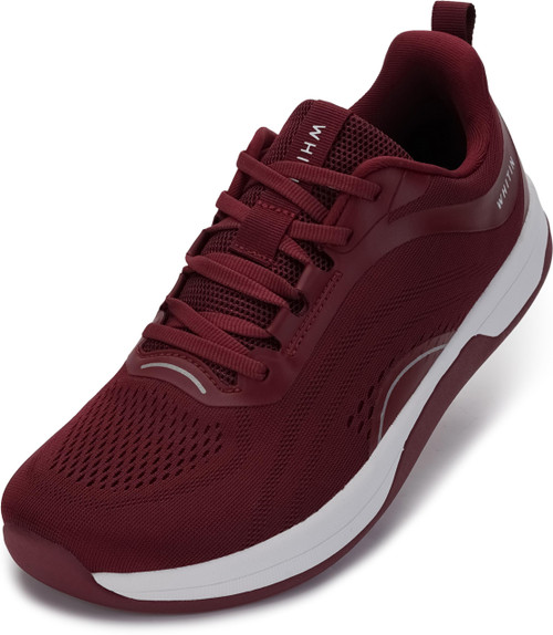 WHITIN Women's Zero Drop Wide Toe Box Road Running Shoes Width Size 11 Lightweight Slip Resistant Tennis Training Walking Sneaker Female 43 Wine Red