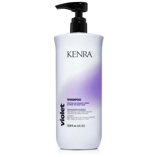 Kenra Violet Shampoo | Eliminates Brassy Tones | Purple Pigment + Deposit | Neutralizes Yellow | Moisturizes Processed Hair | Enhances Vibrancy of Blonde or Gray Hair | Color Safe | 33.8 fl. oz. Kenra Violet Shampoo | Eliminates Brassy Tones | Purple Pigment + Deposit | Neutralizes Yellow | Moisturizes Processed Hair | Enhances Vibrancy of Blonde or Gray Hair | Color Safe | 33.8 fl. oz.