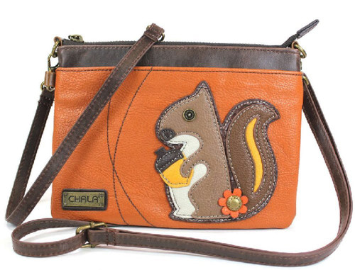 CHALA Mini Crossbody/Purse with Convertible Strap Stylish, Compact, Versatile - Squirrel - orange