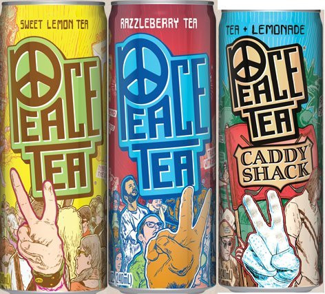 Peace Tea Iced Tea Mixed Bundle of 12/23 Oz Cans: 4 Razzleberry, 4 Sweet Lemon, 4 Caddyshack (Lemonade & Tea(