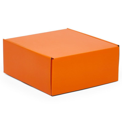 Corrugated Tuck Top Box - Orange -"10 x 8" x 4" - Case of 10
