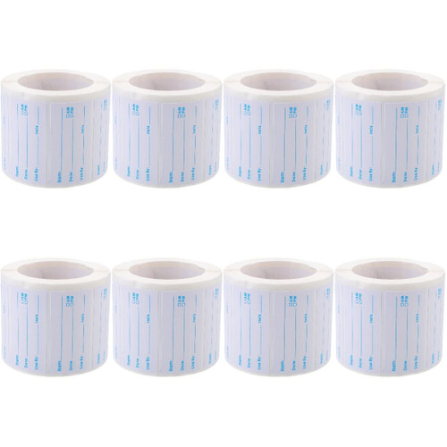 NUOBESTY 8 Rolls Sticker Pantry Labels Pantry Name Tags Food Storage Labels Canning jar Labels containers Labels Meal containers Removable Food Labels Freezer Storage Box to Rotate