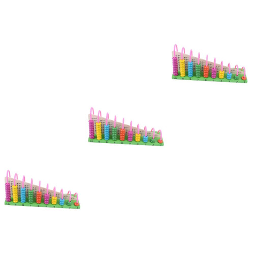 Vaguelly 3pcs Kids Playset Toy for Kids Preschool Educational Toys Kidcraft Playset Toys for Kids Playful Learning Kids Educational Toys Counting Beads Math Toy Tool Child Puzzle Bamboo