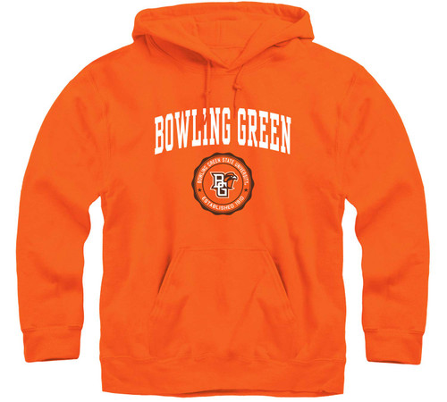 Barnesmith Bowling Green State University Falcons Hooded Sweatshirt, Heritage, Orange, Medium