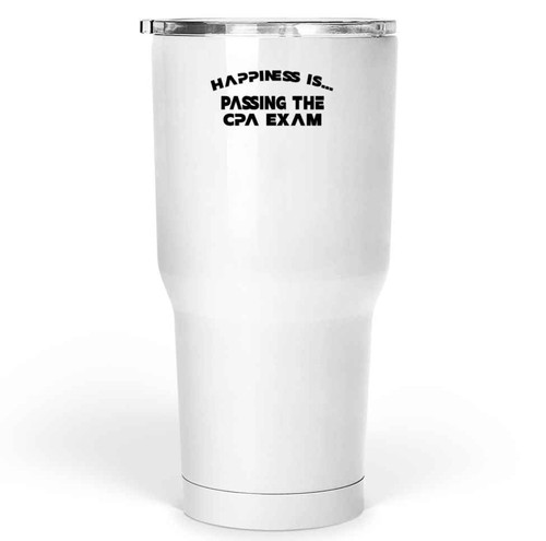 Gifts for Cpa Funny Cute Gag Accountancy Exam Passer Chartered Certified Public Accountant Day Congratulations Idea Accounting Novelty - Happiness Passing 30oz Large Tumbler