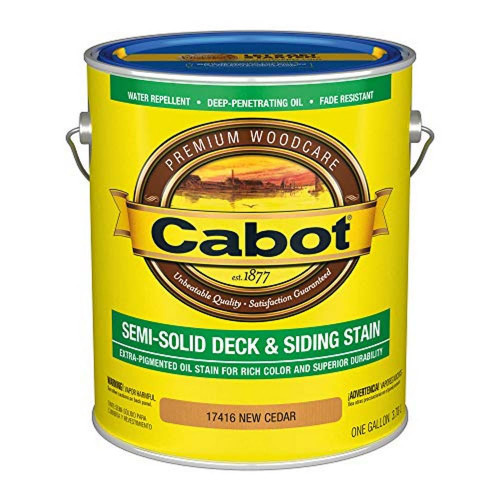 Cabot Semi-Solid Wood Stain + Sealer, Low VOC, New Cedar, Gallon