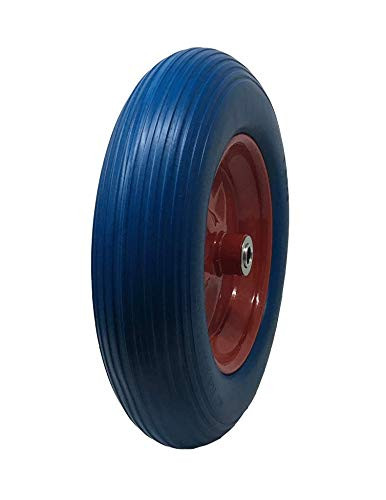 UI PRO TOOLS 14" Flat Free Rubber Tire Hand Truck/All Purpose Utility Tires on Wheels 5/8" Bearing Hole