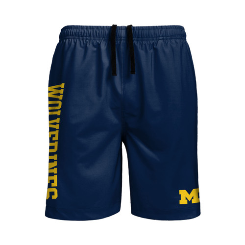 FOCO Michigan Wolverines NCAA Mens Solid Wordmark Traditional Swimming Trunks