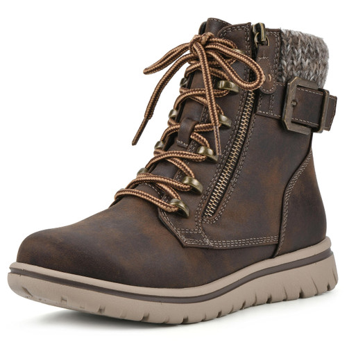 CLIFFS BY WHITE MOUNTAIN Women's Shoes Hearten City Hiker Boot, Brown/Fabric, 9.5 M