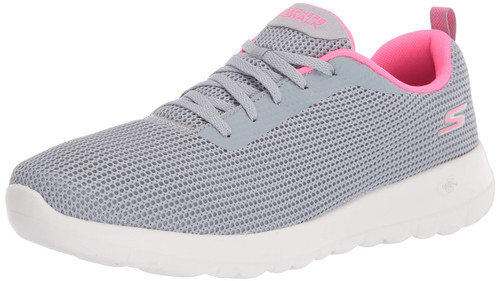 Skechers Women's Go Walk Joy Upturn Sneaker, Gray/Pink, 6.5