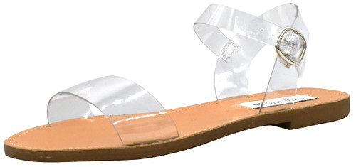 Steve Madden Women's Donddi Sandal, Clear, 8 M US