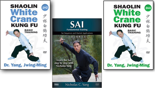 Bundle: Shaolin White Crane Kung Fu and Sai 3-DVD set (YMAA) Dr Yang, Jwing-Ming and Nicholas Yang