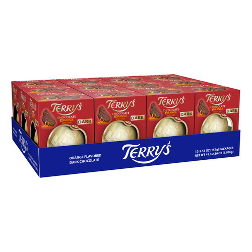 Terry's Dark Chocolate Oranges - Pack of 12 - Each Orange 5.53oz - Holiday Classic Dark Chocolate Orange