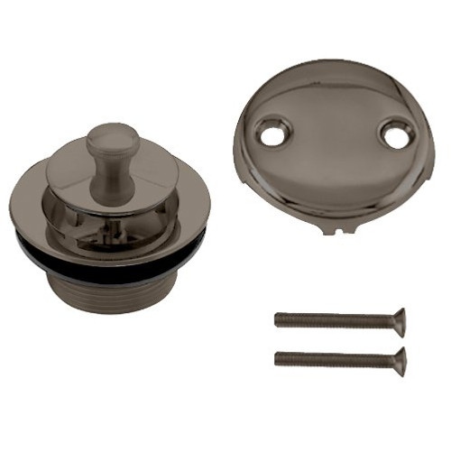 Westbrass Twist & Close Tub Trim Set with Two-Hole Overflow Faceplate, Oil Rubbed Bronze, D94-2-12 Westbrass Twist & Close Tub Trim Set with Two-Hole Overflow Faceplate, Oil Rubbed Bronze, D94-2-12