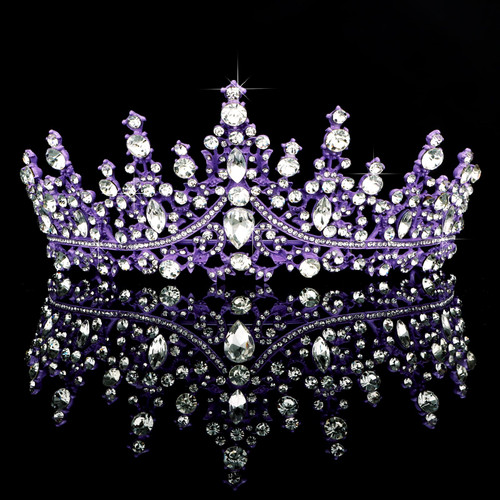 TOBATOBA Tiaras for Women, Dark Purple Tiara Crowns for Women, Wedding Tiara for Bride Queen Crown, Royal Princess Quinceanera Headpieces for Birthday Prom Pageant Halloween Cosplay Accessories TOBATOBA Tiaras for Women, Dark Purple Tiara Crowns for Women, Wedding Tiara for Bride Queen Crown, Royal Princess Quinceanera Headpieces for Birthday Prom Pageant Halloween Cosplay Accessories