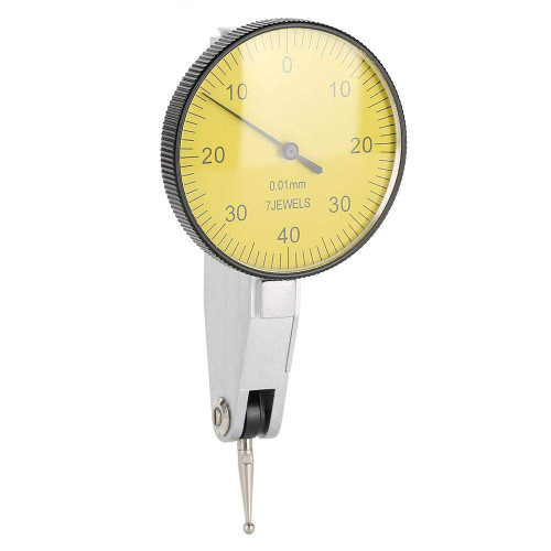 Dial Test Gauge, Precision 0.01mm Dial Test Indicator Meter Tool Kit Gage with Grey Case for Measurement During Machining Layout and Inspection Work