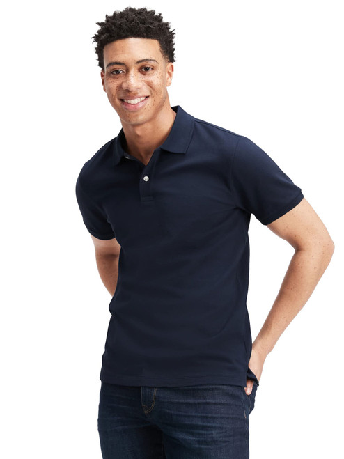 GAP Mens Stretch Pique Polo Shirt, Tapestry Navy, X-Large US