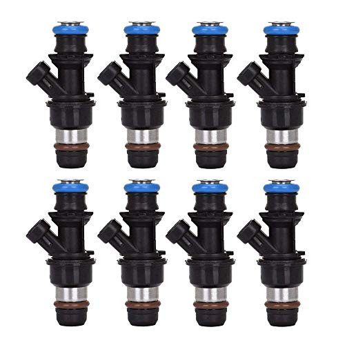 Fuel Injector Kit For 2001-2007 GMC Sierra Chevy Chevrolet Silverado Cadillac V8 4.8L 5.3L 6.0L 17113698 17113553 FJ10062 (Pack of 8)
