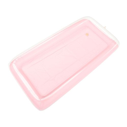 PRETYZOOM Inflatable Water Ice Bar Pool Floating Tray Fruit Serving Bar Inflatable Ice Serving Bar Inflatable Cooler Bar Coolers Drink Holder Pool Party Fruit Dish PVC Tub Pink