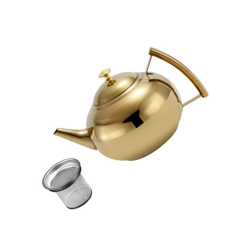 Zerodeko Stainless Steel Teapot Outdoor Tea Pot Camping Teapot China Teapot Tea Brewer Coffee Kettle Stainless Steel Tea Kettle Camping Kettle Camping Coffee Teapot with Metal Coffee Pot