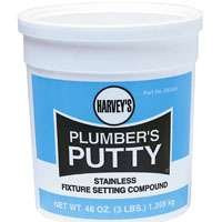Harvey 43050 Professional Grade Plumbers Putty, 3 Lb, Cup, Off, Slight, Solid, White